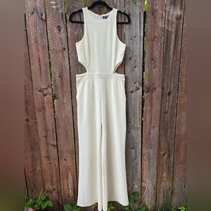 Express Cream Sleeveless Jumpsuit